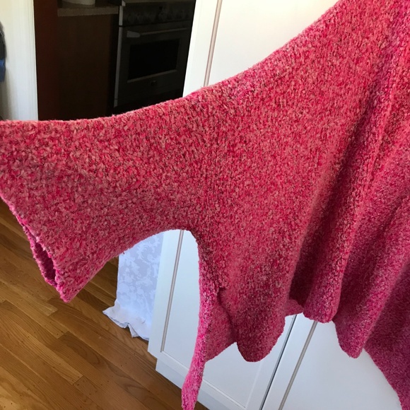 FREE PEOPLE BFF Cardigan Oversized Sweater Prickly Pear Pink Women’s Size Medium - Picture 6 of 16